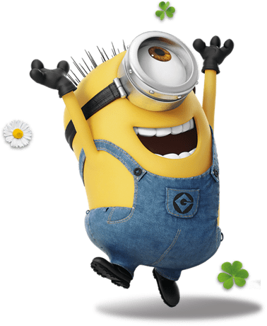 Minion saltando feliz